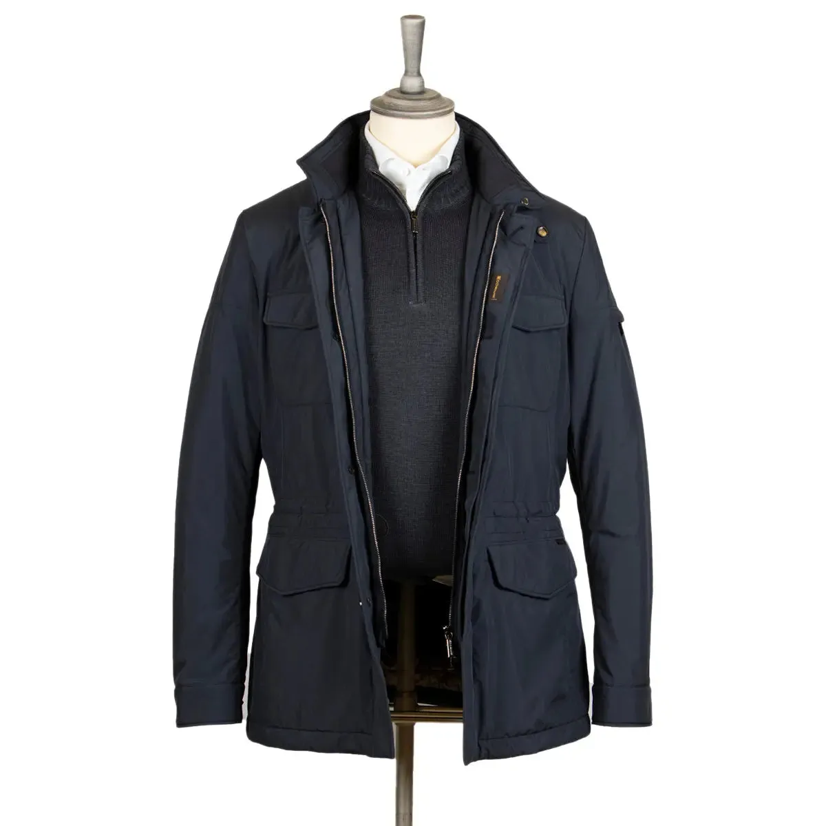 Moorer Dark Blue ‘Leonardo’ Safari Jacket