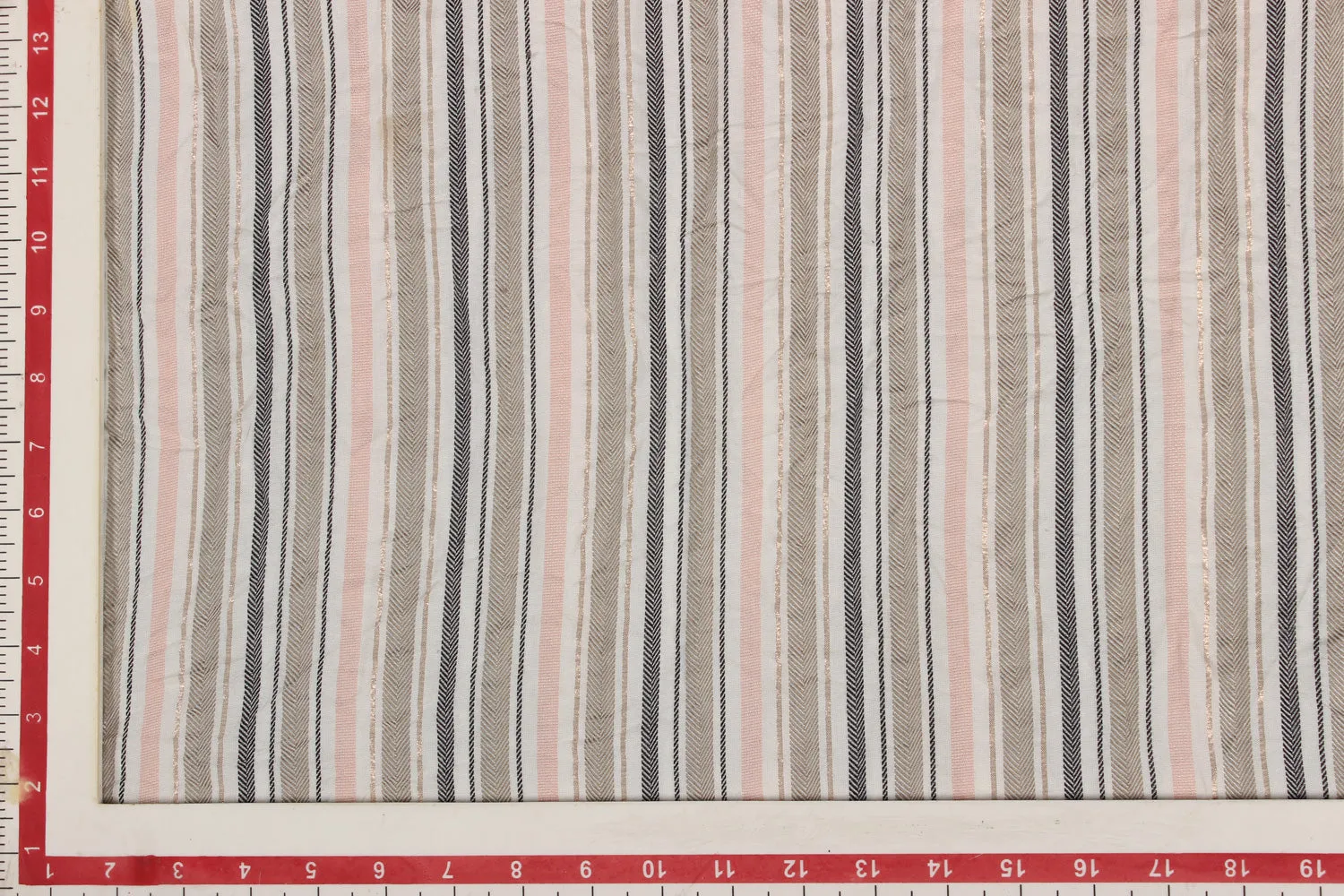 Multicolor Stripes Viscose Fabric