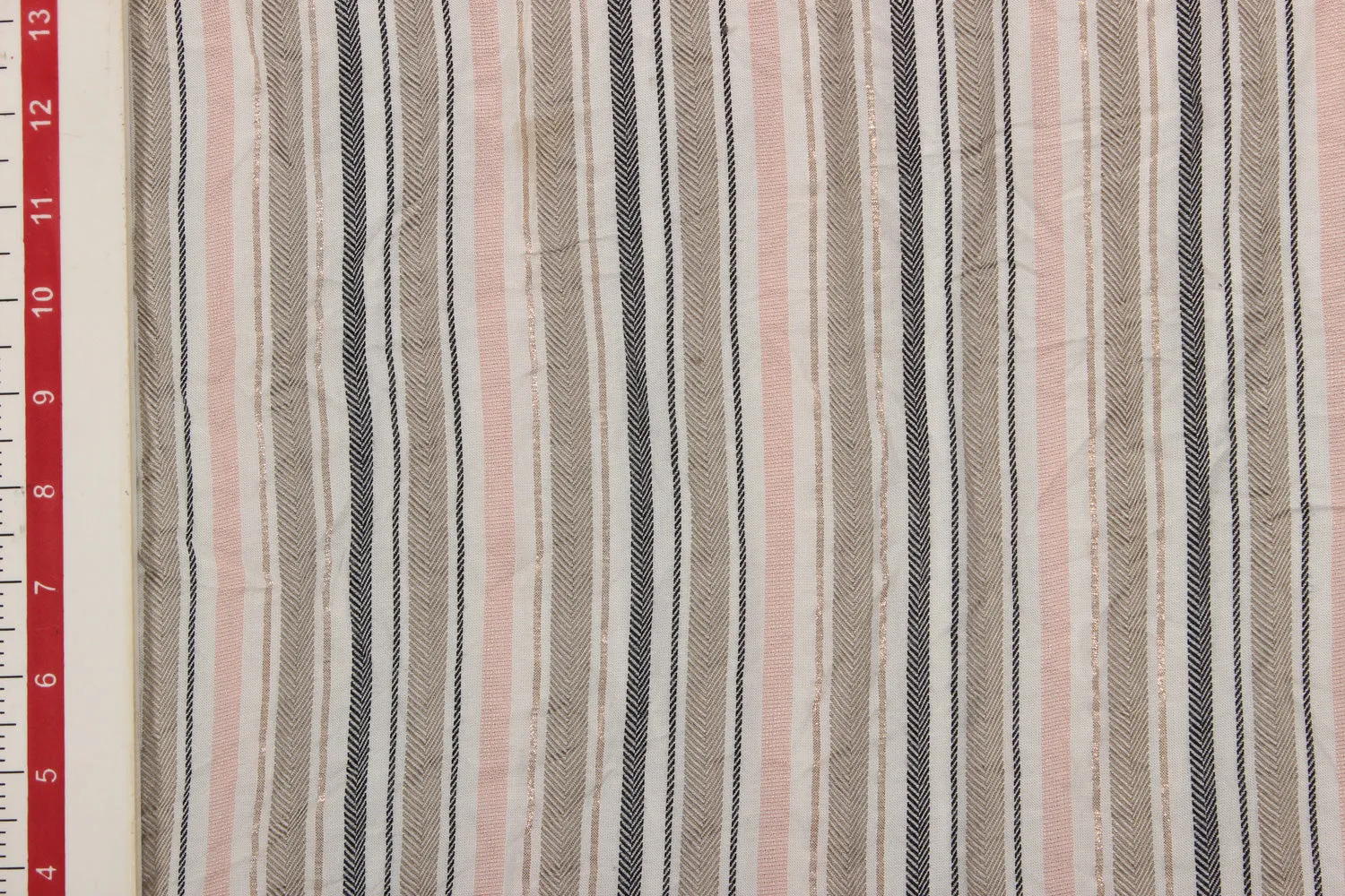 Multicolor Stripes Viscose Fabric