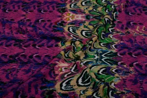 Multicolour Traditional Printed Crepe Fabric