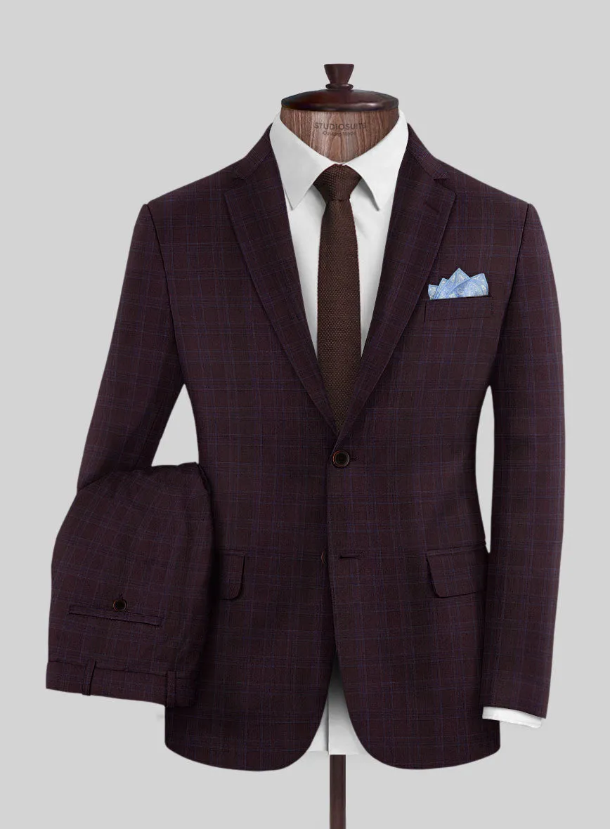 Napolean Gisde Glen Purple Wool Suit