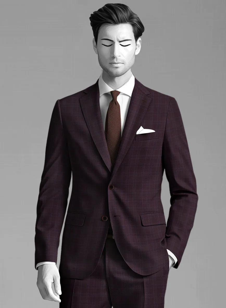 Napolean Gisde Glen Purple Wool Suit