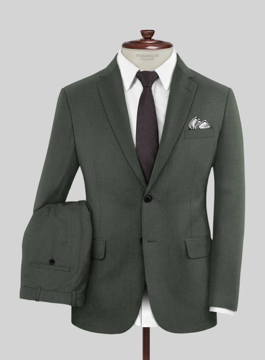 Napolean Military Green Wool Suit