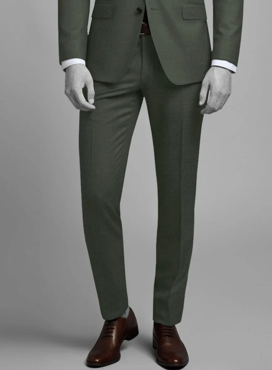 Napolean Military Green Wool Suit