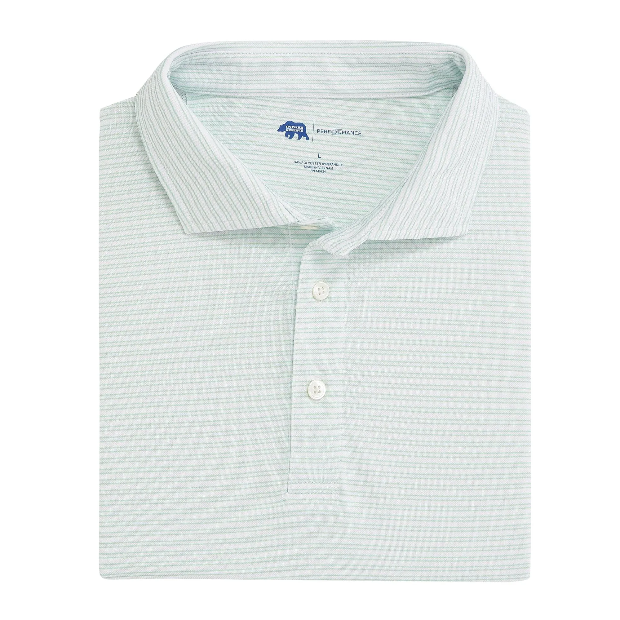 Pairing Stripe Performance Pique Polo