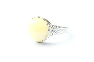 Princess Crown Butterscotch Amber Ring - Beautifully Crafted Jewelry