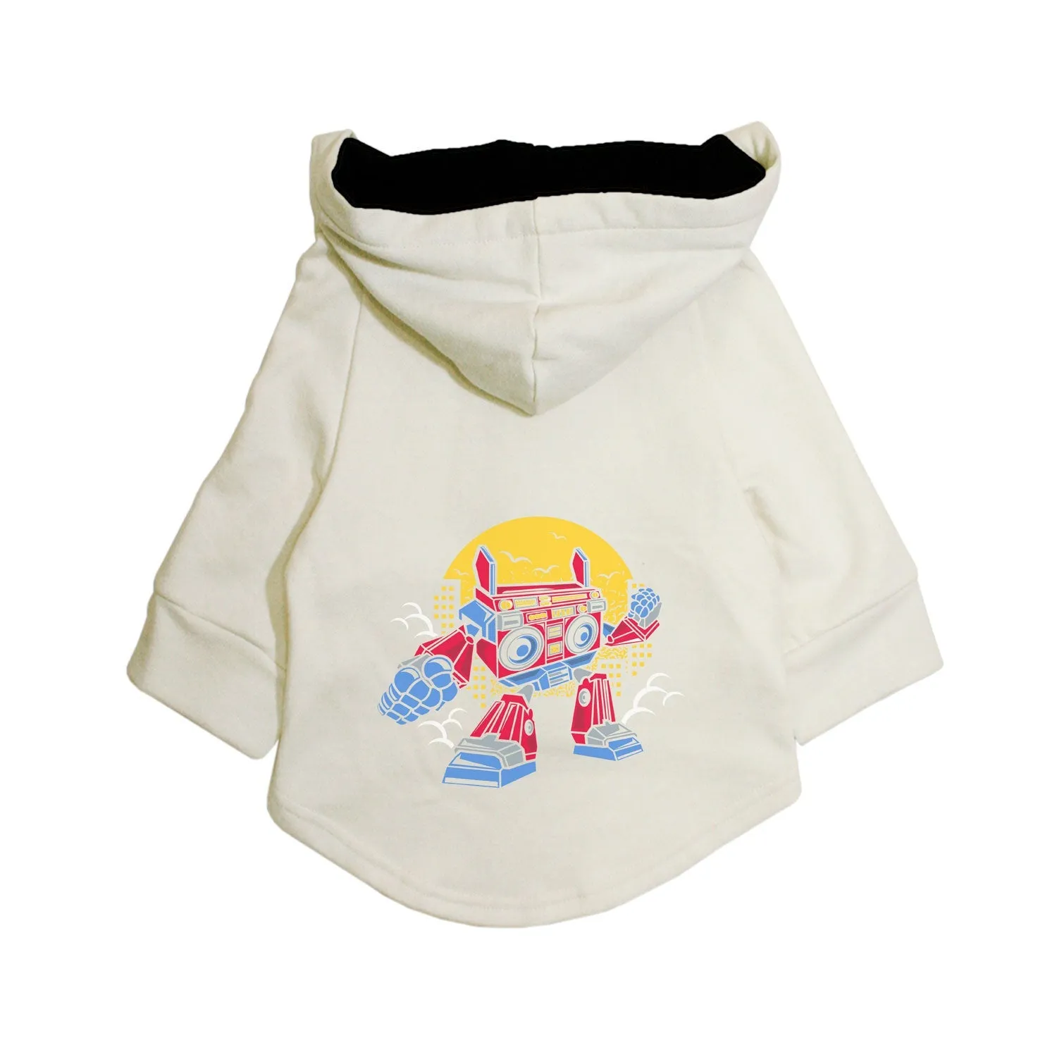 "Boombox Robot" Printed Dog Hoodie Jacket