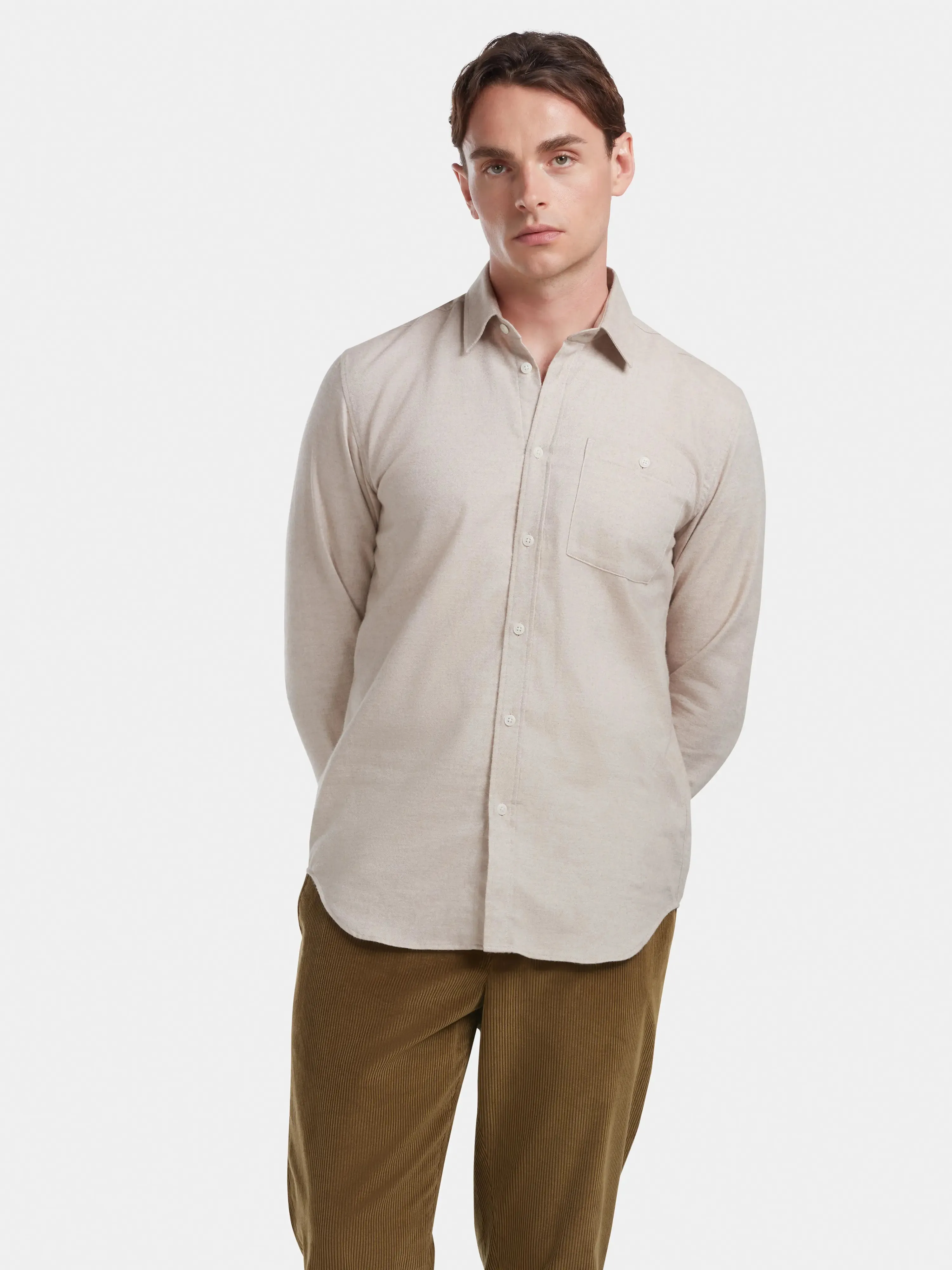 Sand Cotton Cashmere Shirt