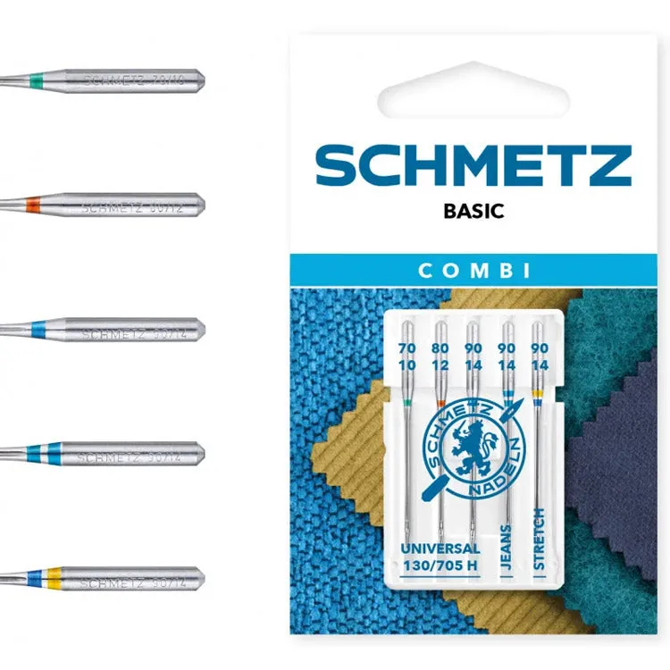 SCHMETZ Combi Basic Needle Box – Essential Multi-Needle Set for Diverse Sewing Projects