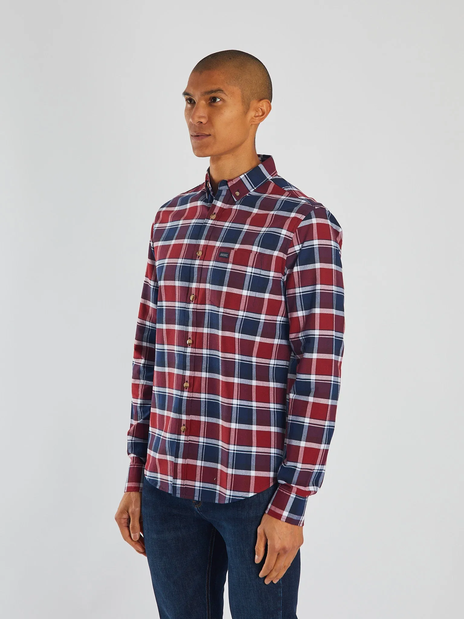 Scout LS Shirt Navy/Red Check