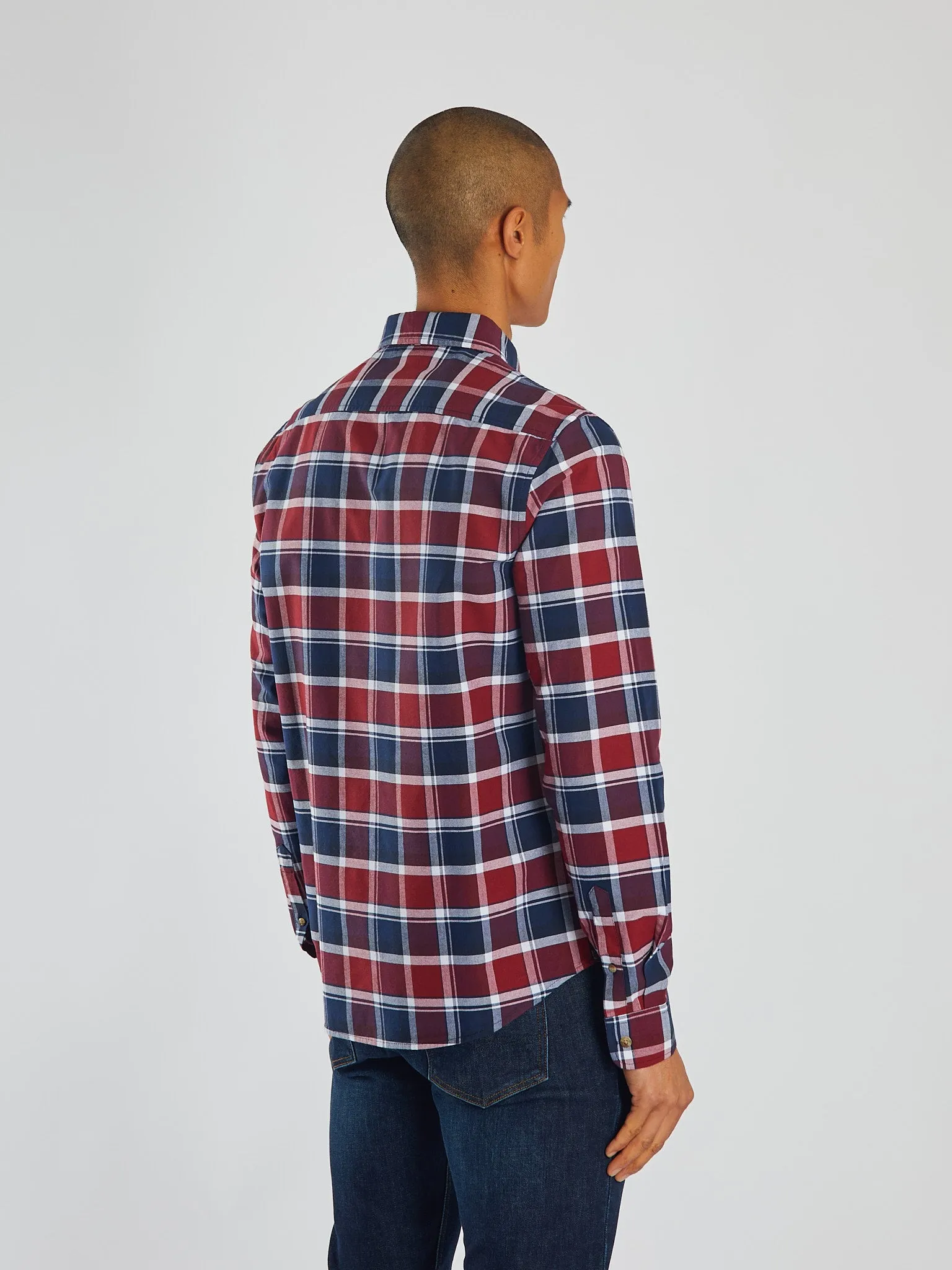 Scout LS Shirt Navy/Red Check