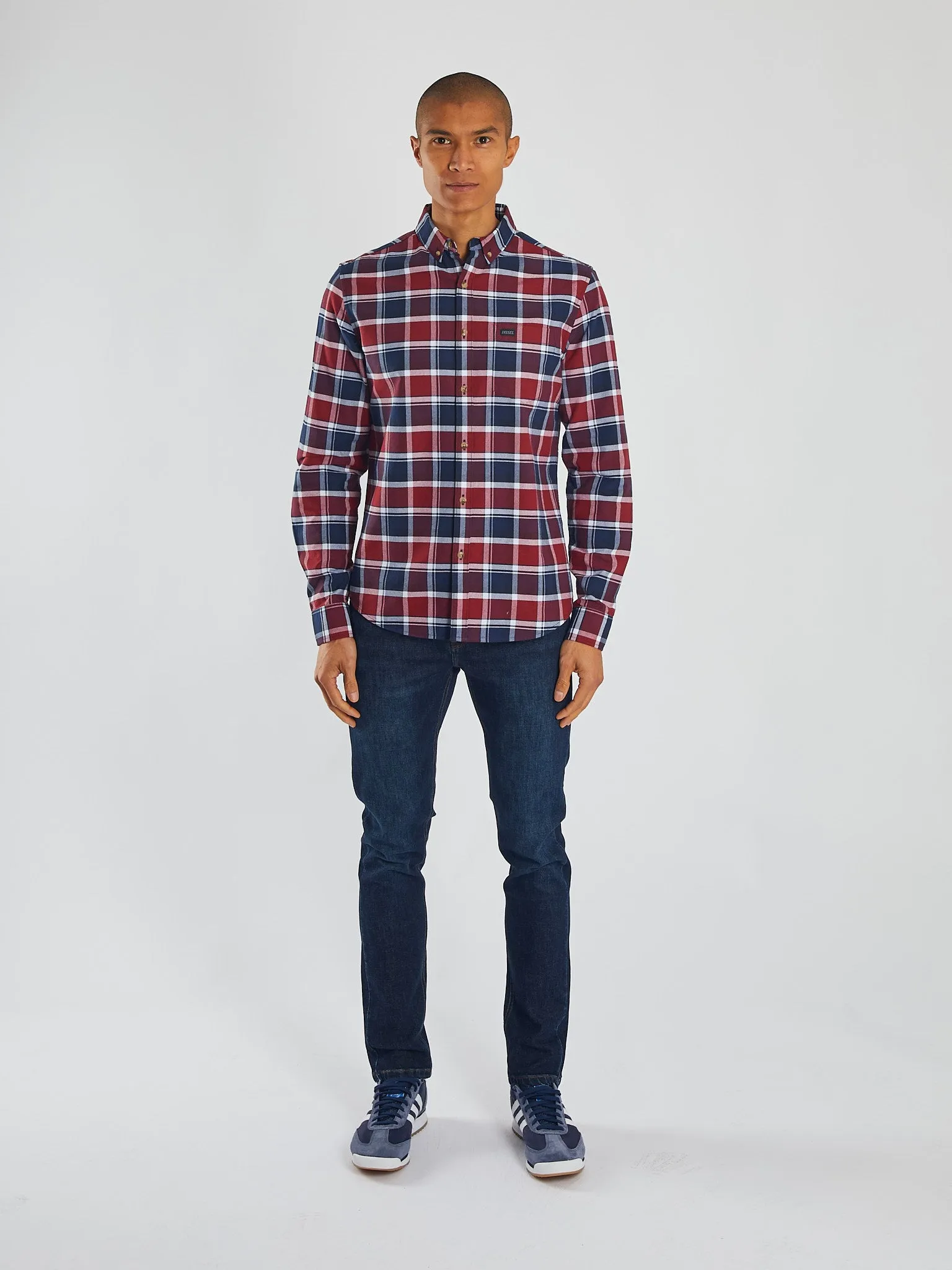 Scout LS Shirt Navy/Red Check