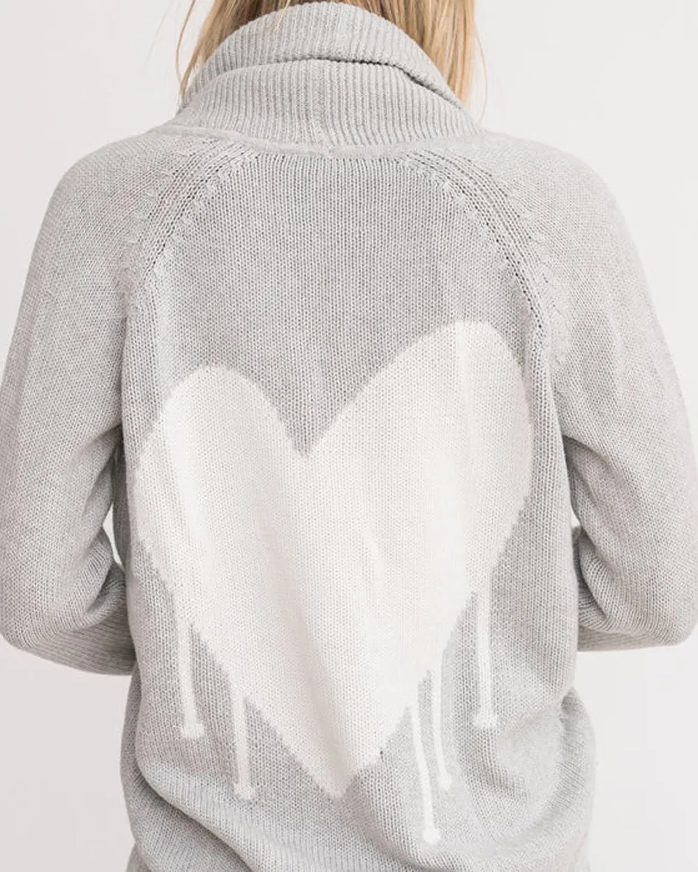 Silver Fox Drippy Heart Cardigan