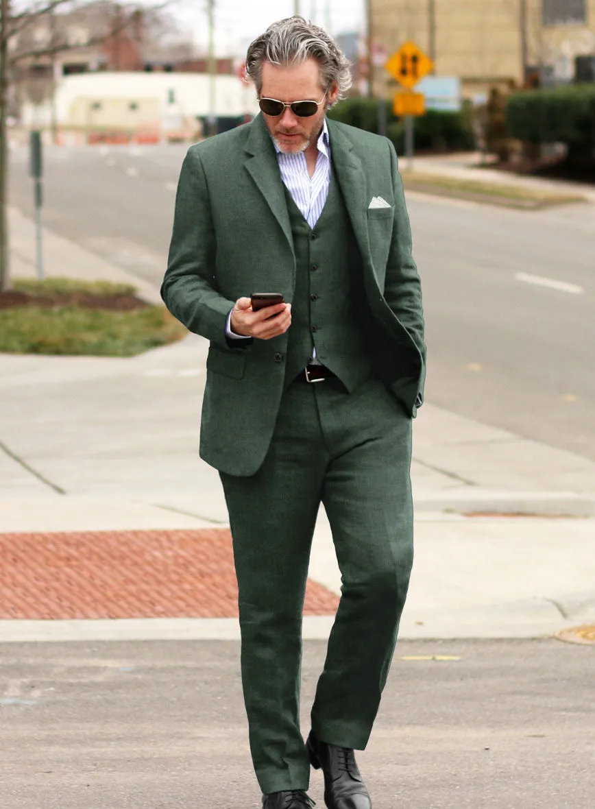 Solbiati Pericle Green Linen Suit