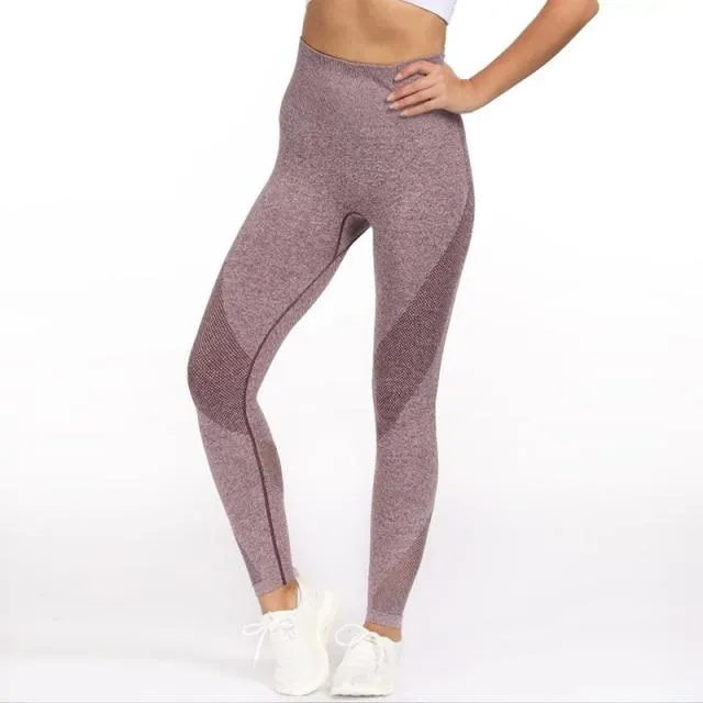 Solid Mesh Push Up Fitness Legging