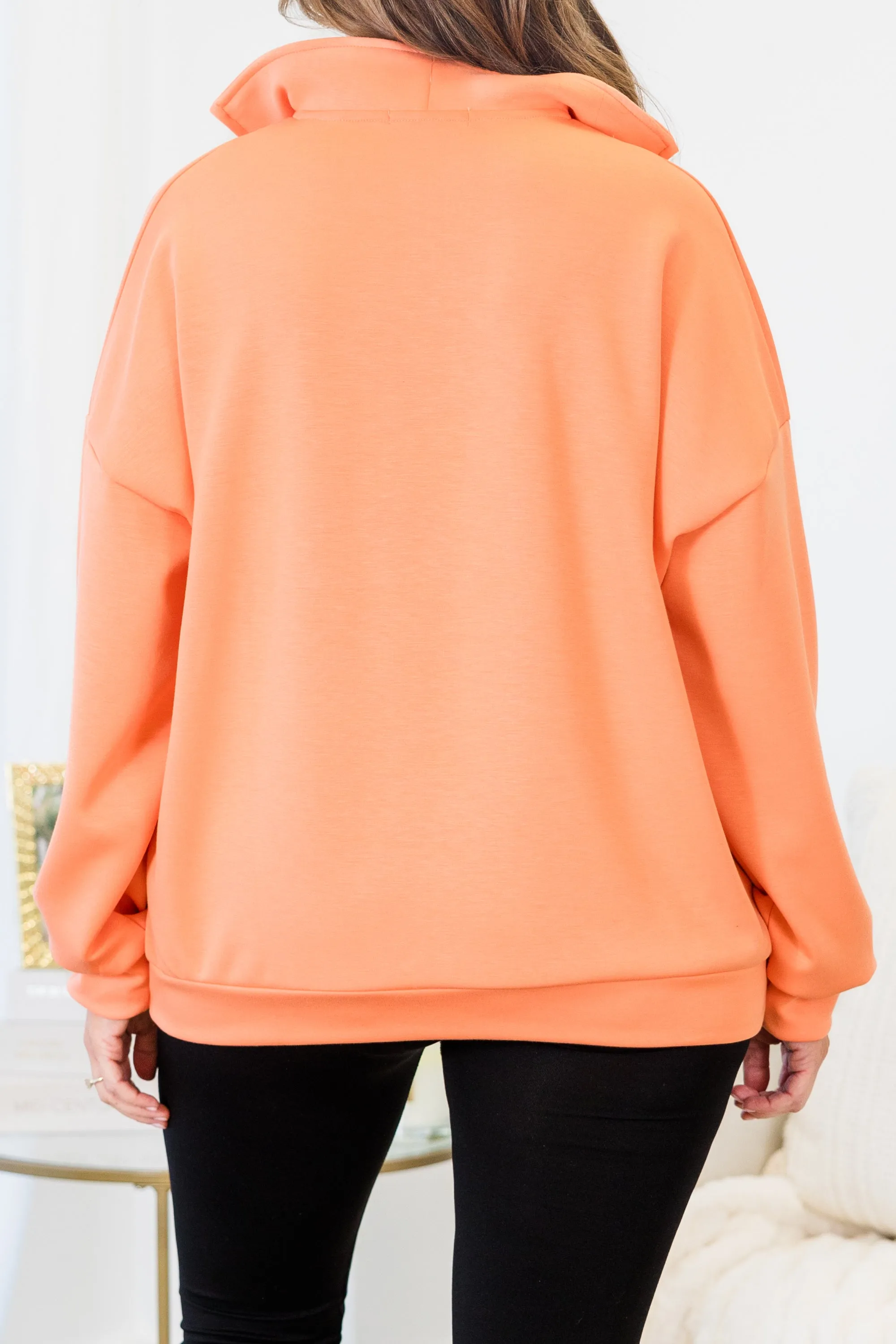 Sporty Chic Pullover, Coral