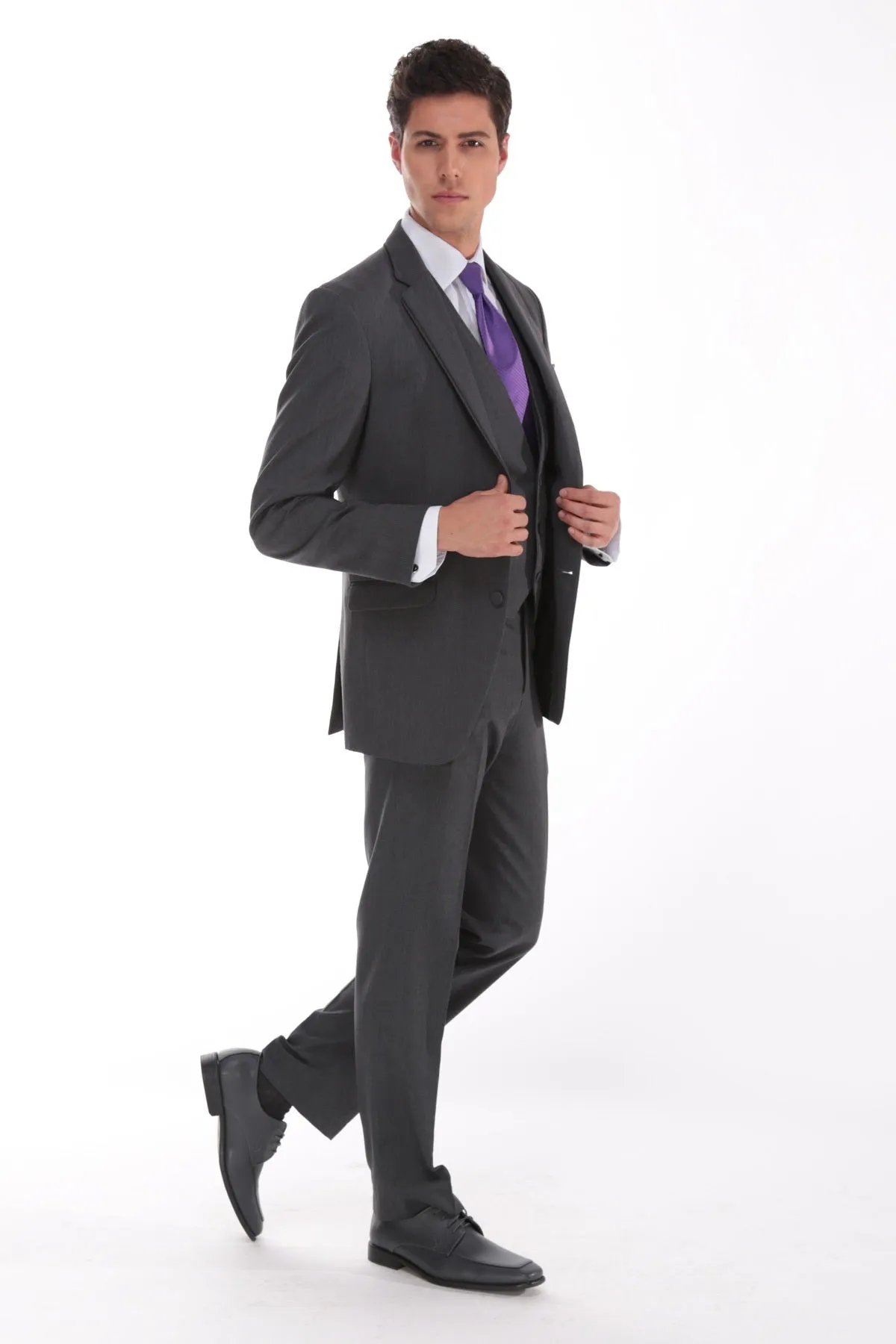 Steel Grey Allure Modern Fit Tuxedo by Jean Yves