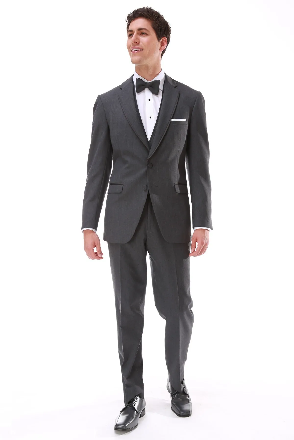 Steel Grey Allure Modern Fit Tuxedo by Jean Yves