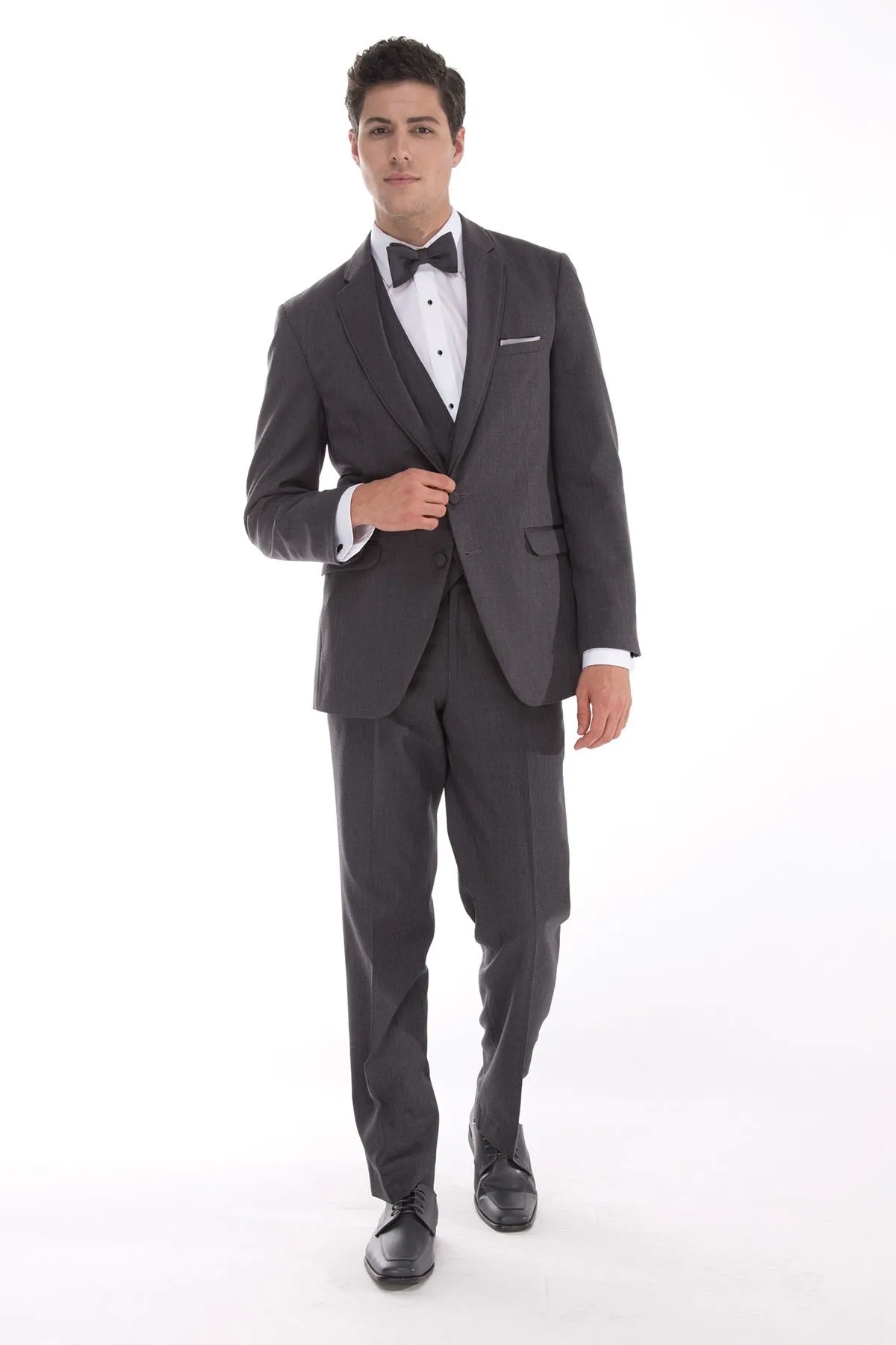 Steel Grey Allure Modern Fit Tuxedo by Jean Yves