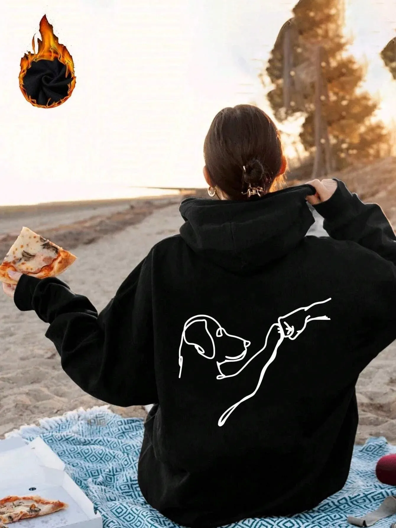 SXV  'DOGGYY’ Printed Cool Aesthetic Sweatshirt Hoodie