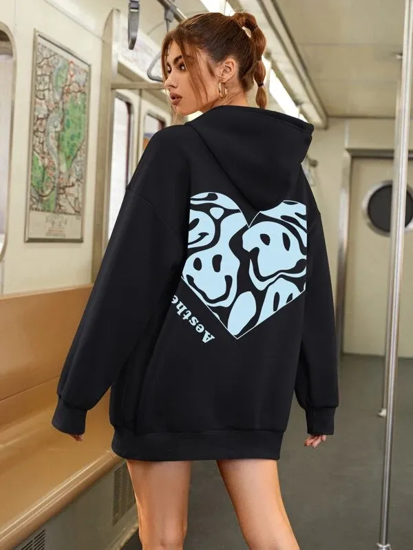 SXV  'DRIPPY AESTHETICISM’ Printed Cool Aesthetic Sweatshirt Hoodie