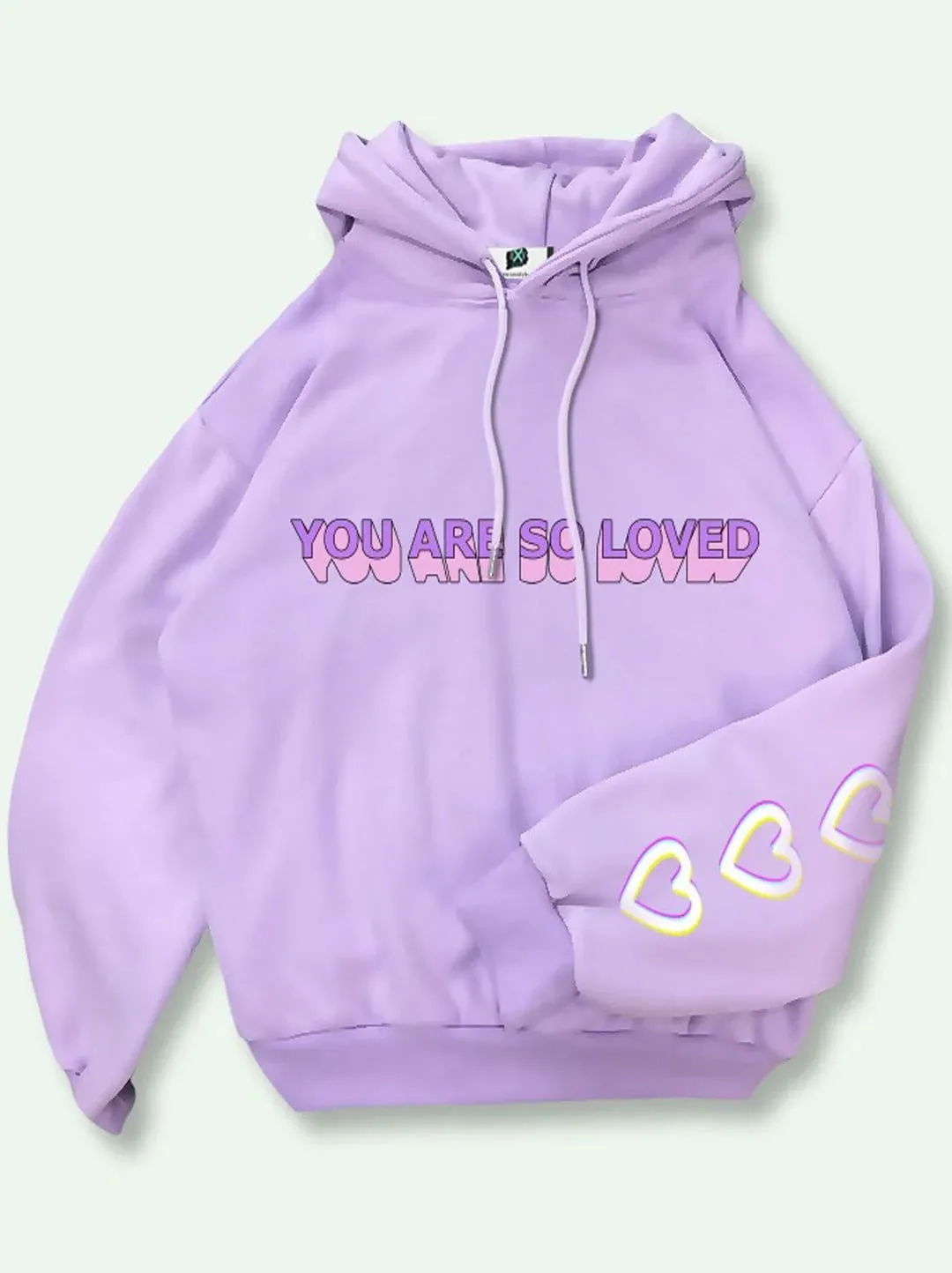 SXV  'you are so loved’ kawaii Printed Cool Aesthetic Sweatshirt Hoodie