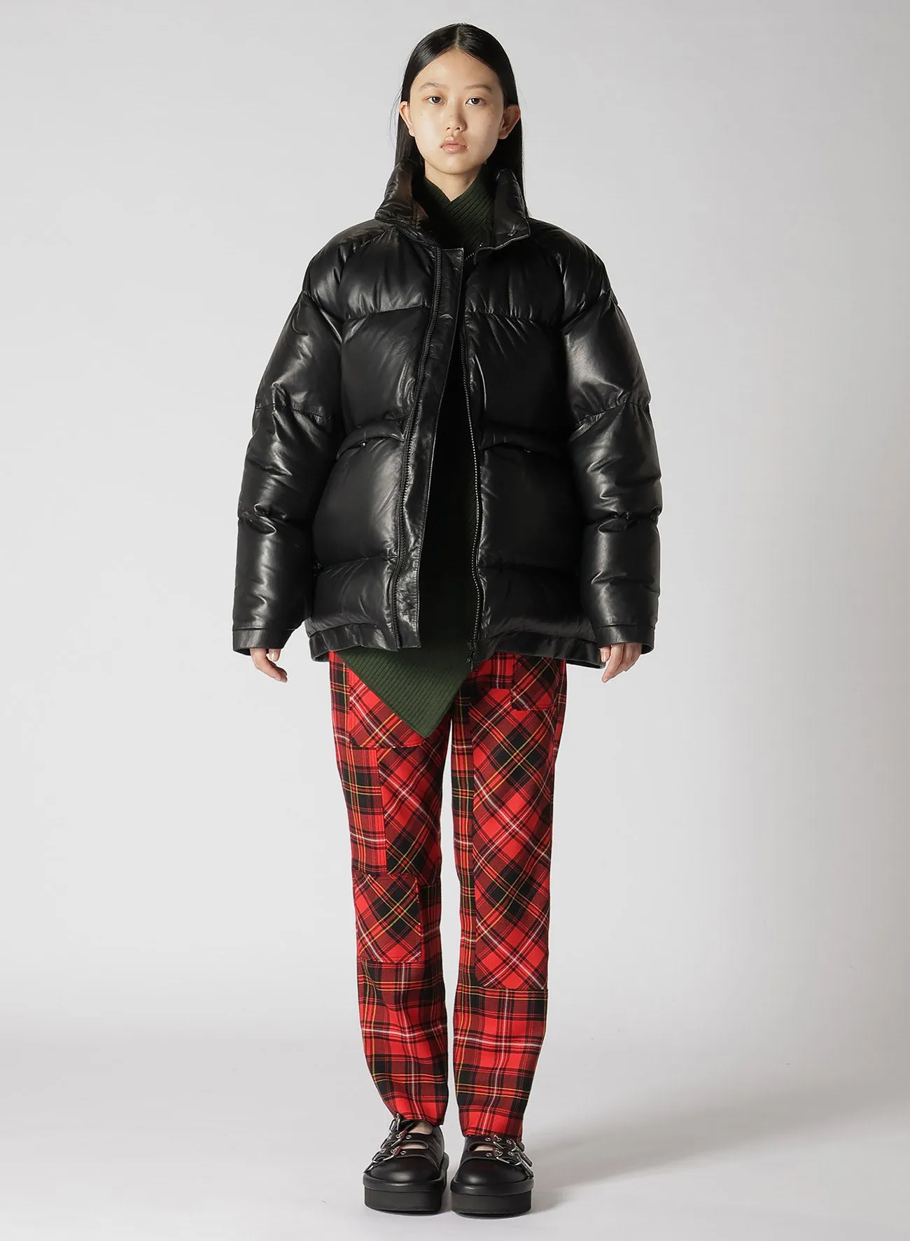 TARTAN CHECK PATCHWORK PANTS