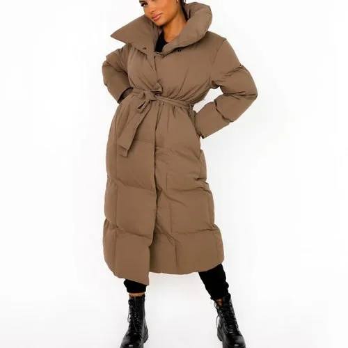 Thick Loose Parkas Women Fashion Solid Covered Button Coats