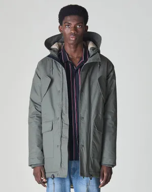 TOMRA OVERSIZED SHERPA LINED MENS PARKA | DARK KHAKI