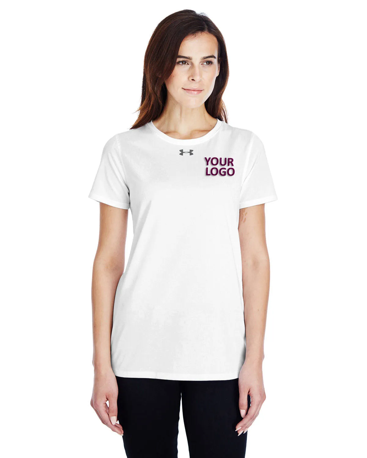 Under Armour Ladies Locker Custom T-Shirts, White