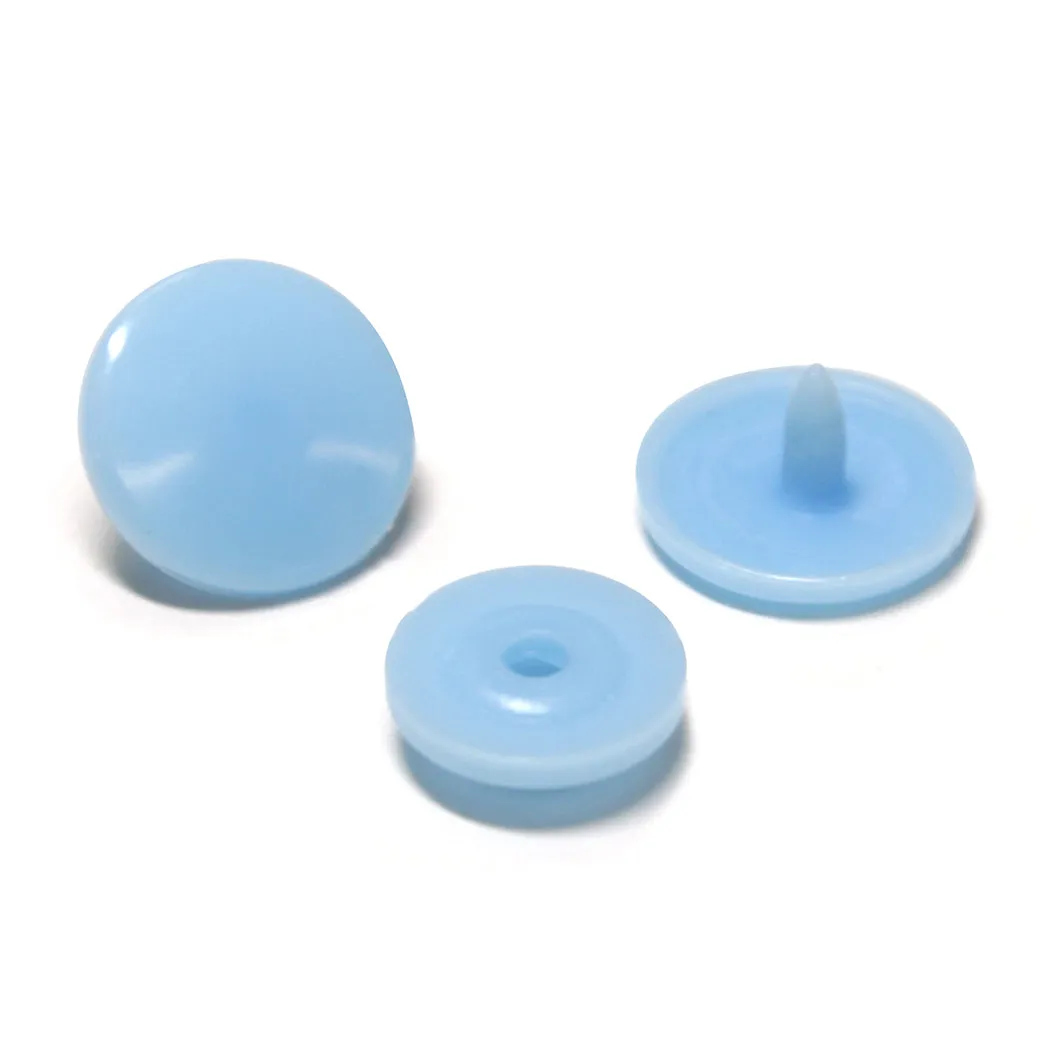 UNIQUE SEWING Plastic Snap Fasteners - Baby Blue - size 2 / 11mm (⅜") - 30 sets