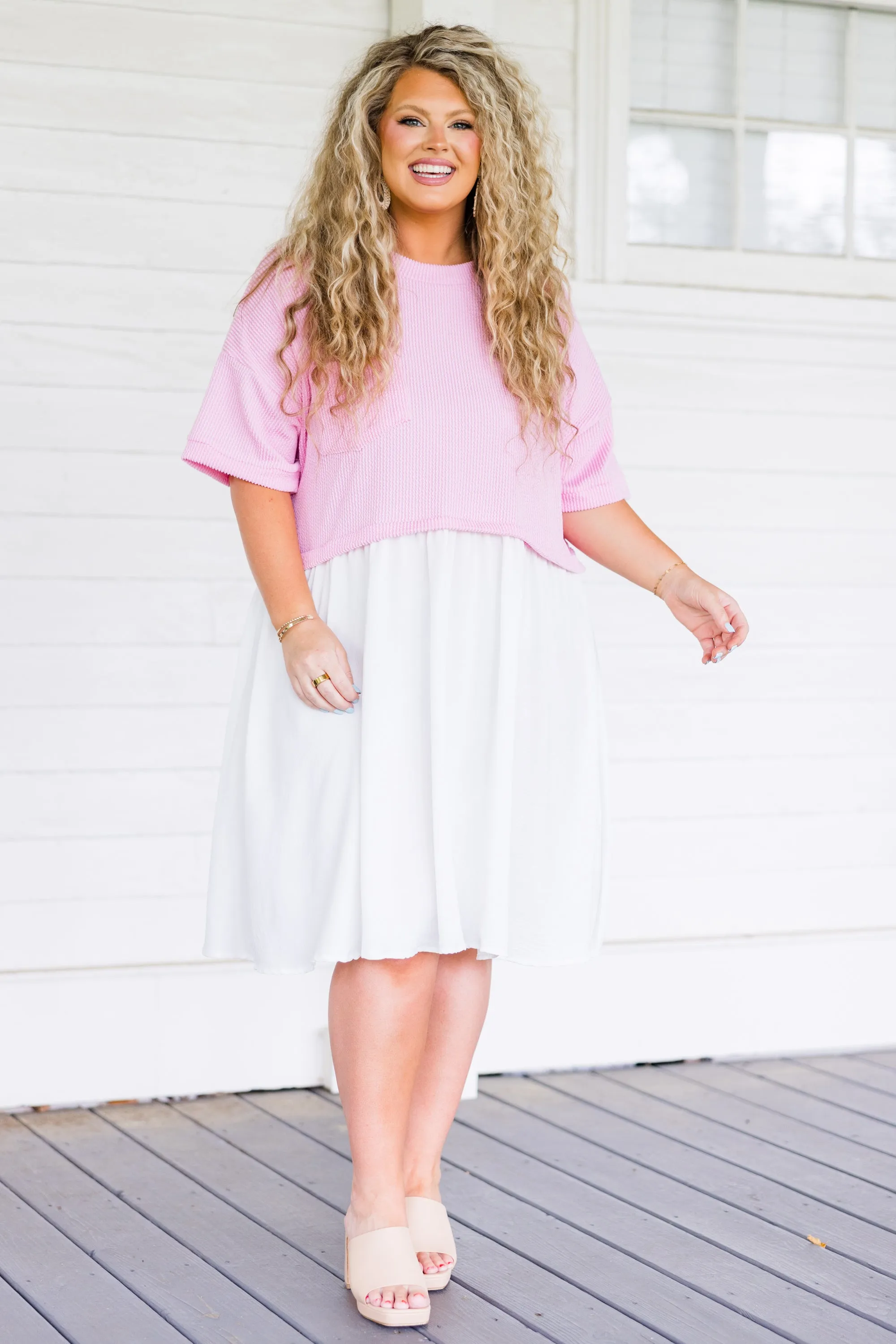 Uptown Chic Dress, Pink