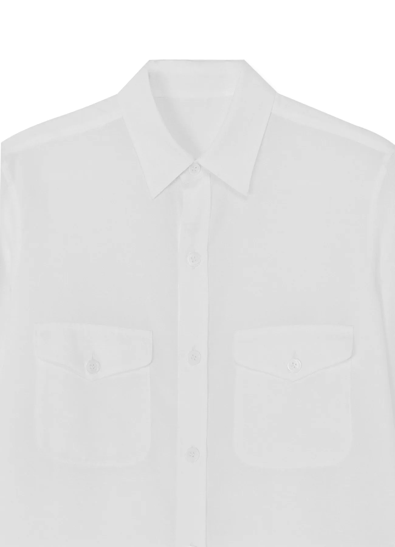 WHITE TENCEL POPLIN SAFARI SHIRT