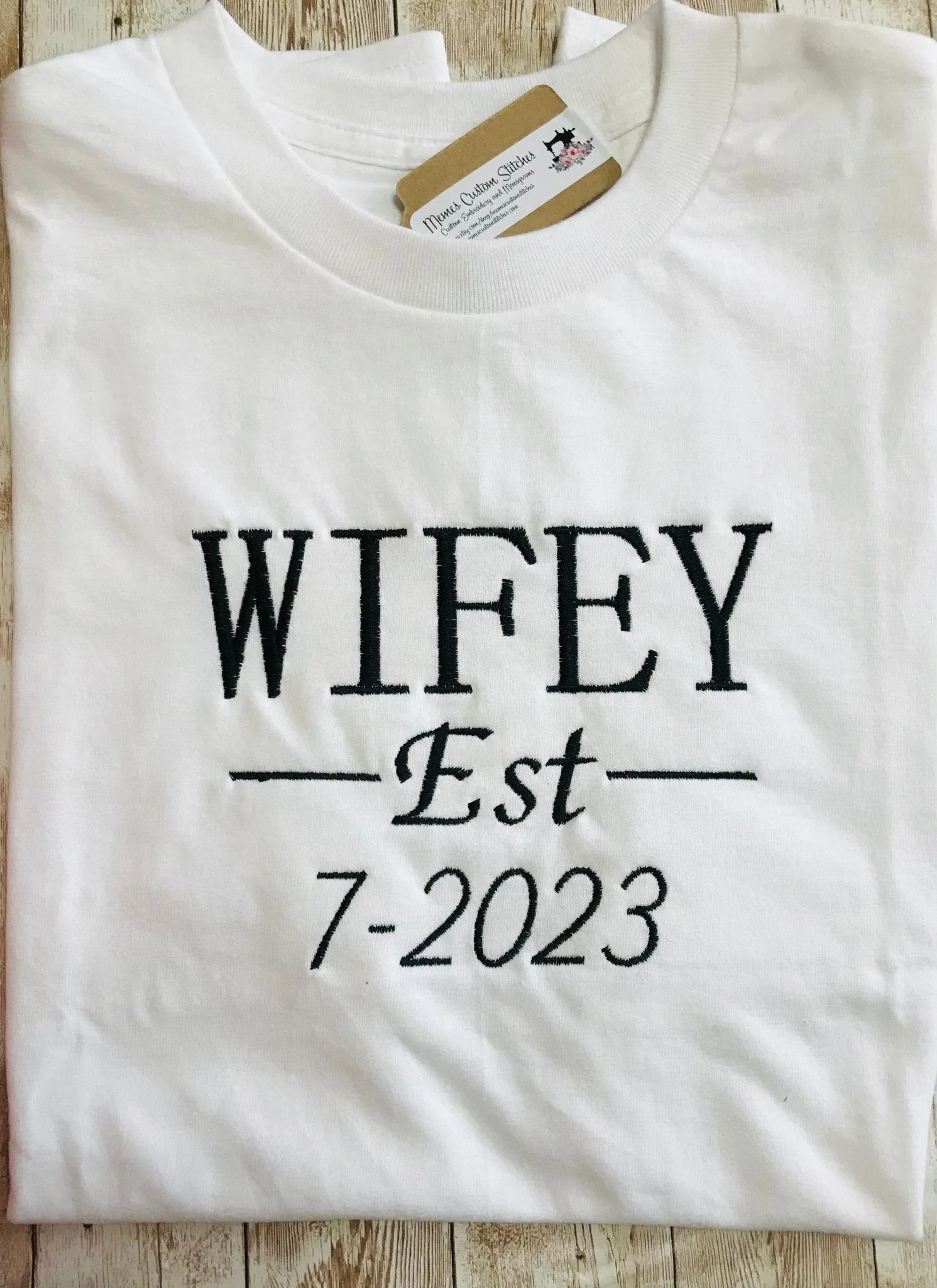 Wifey Hubby Unisex T Shirt , New Bride Groom Wedding Gifts