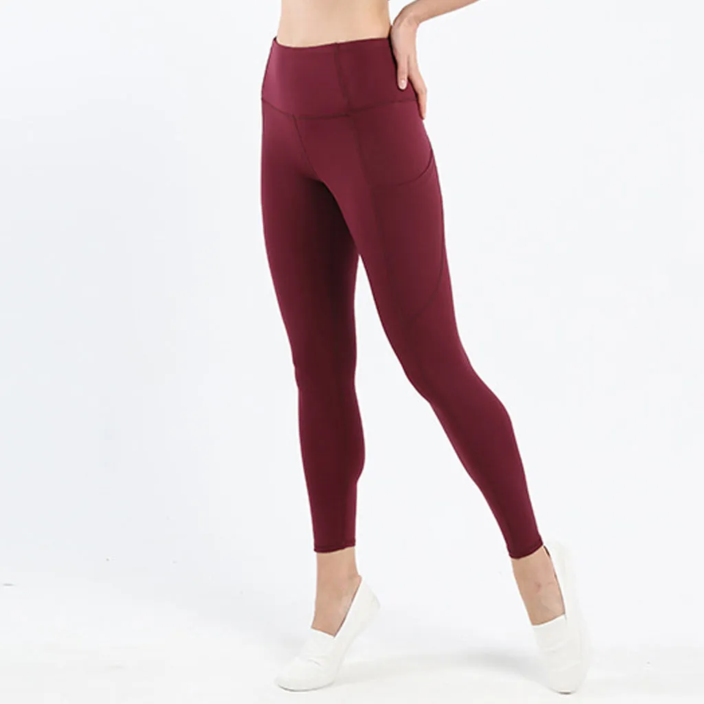 Women's High Waist Yoga Leggings with Pockets  Workout Pants