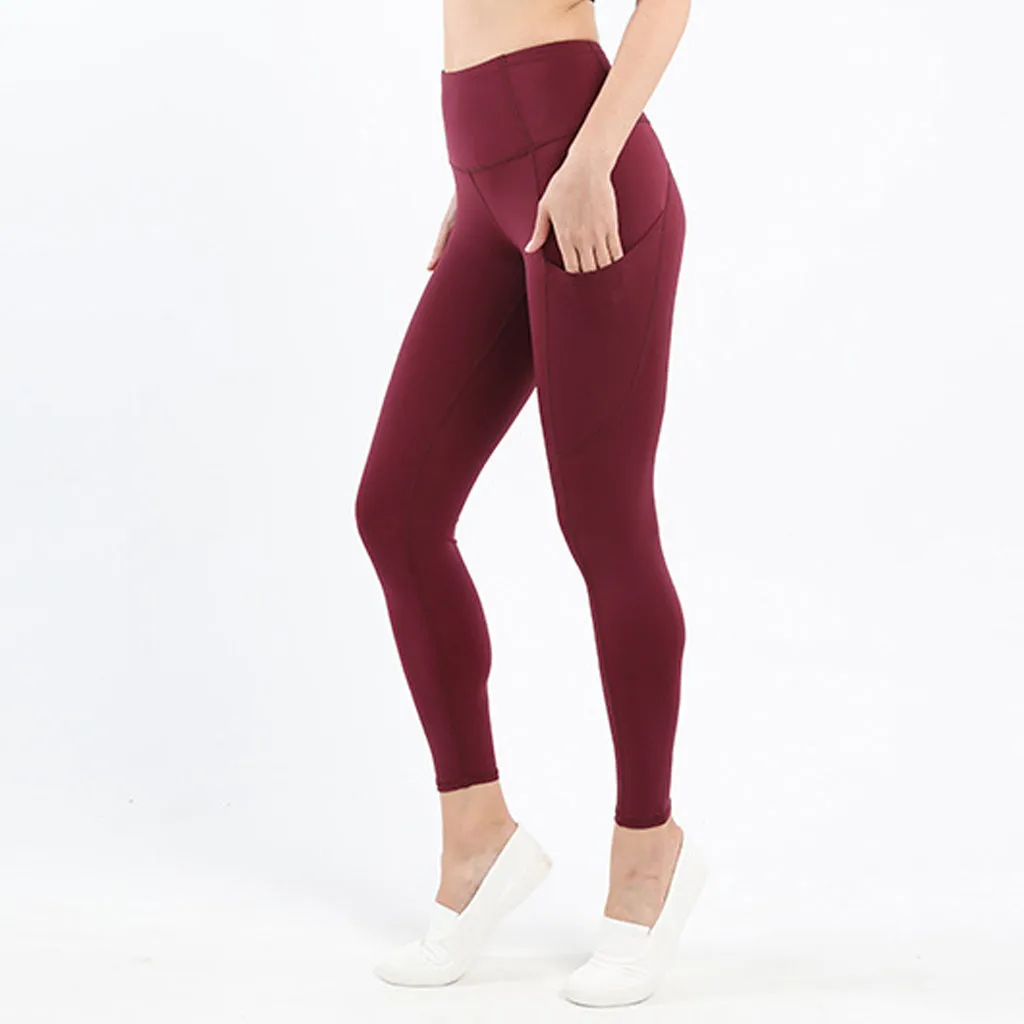 Women's High Waist Yoga Leggings with Pockets  Workout Pants