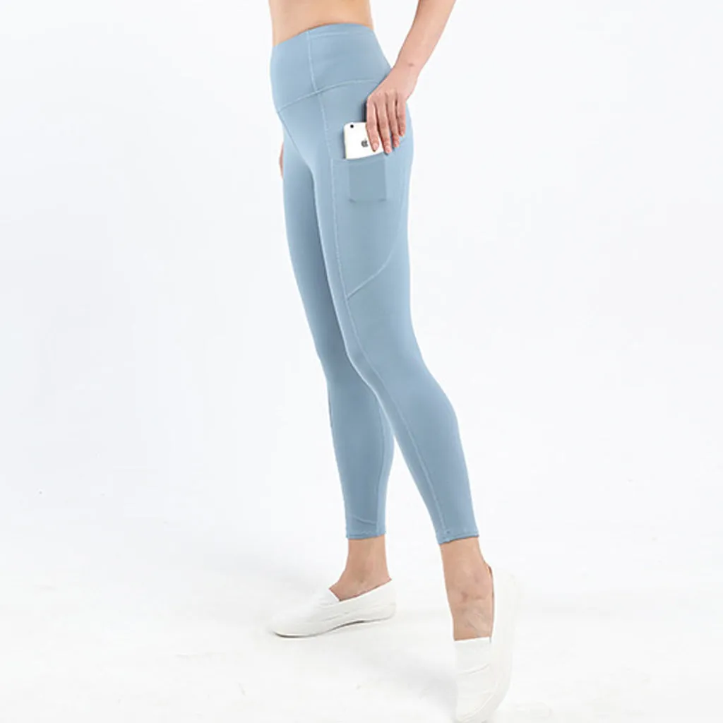 Women's High Waist Yoga Leggings with Pockets  Workout Pants