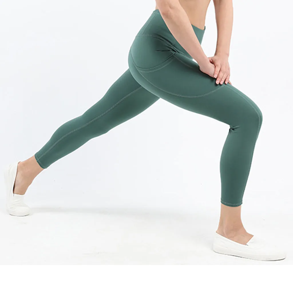 Women's High Waist Yoga Leggings with Pockets  Workout Pants