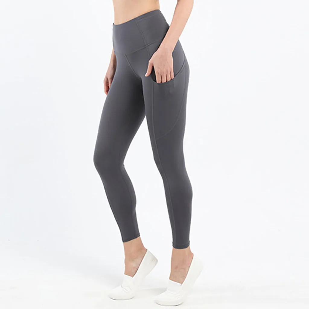 Women's High Waist Yoga Leggings with Pockets  Workout Pants