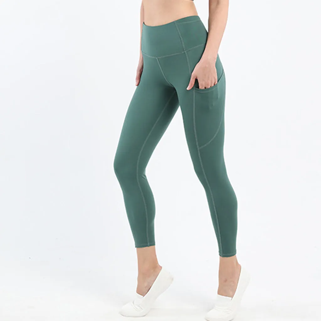 Women's High Waist Yoga Leggings with Pockets  Workout Pants