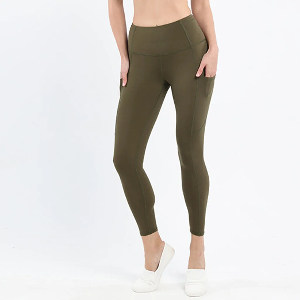 Women's High Waist Yoga Leggings with Pockets  Workout Pants