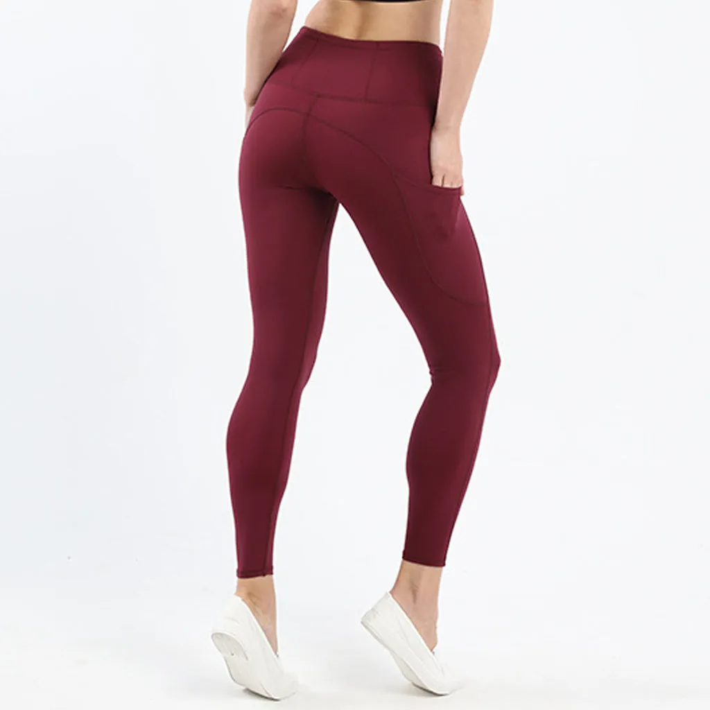 Women's High Waist Yoga Leggings with Pockets  Workout Pants