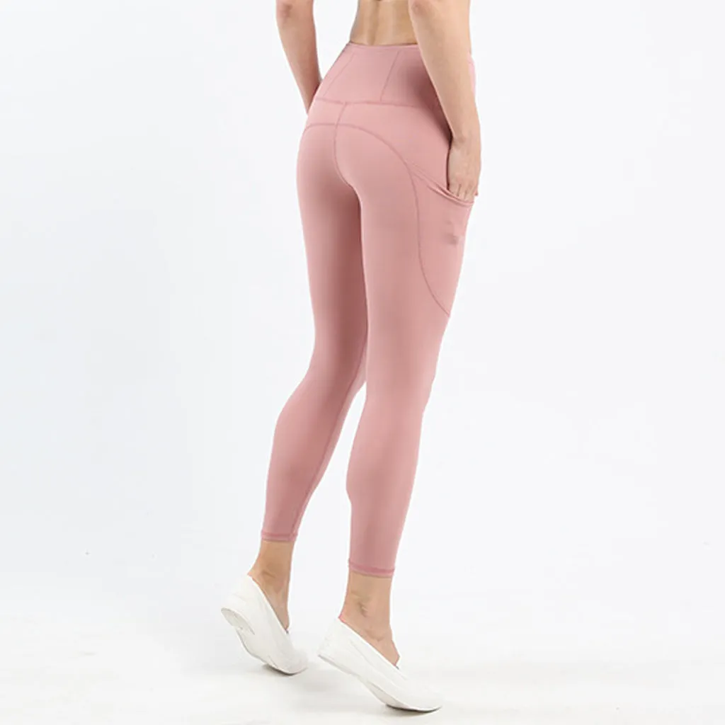 Women's High Waist Yoga Leggings with Pockets  Workout Pants