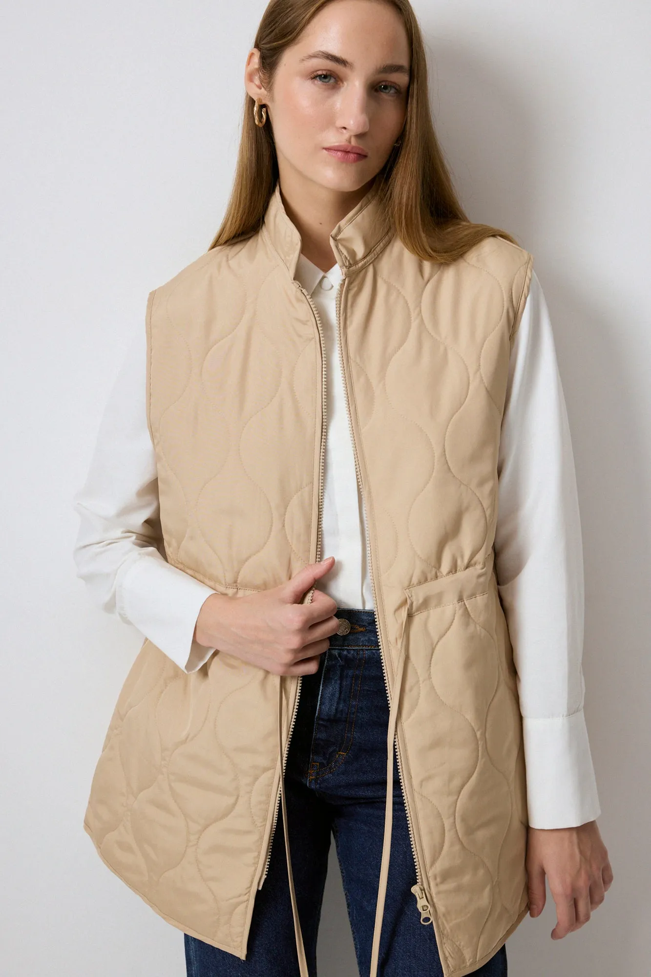 ZIPPERED QUILTED VEST