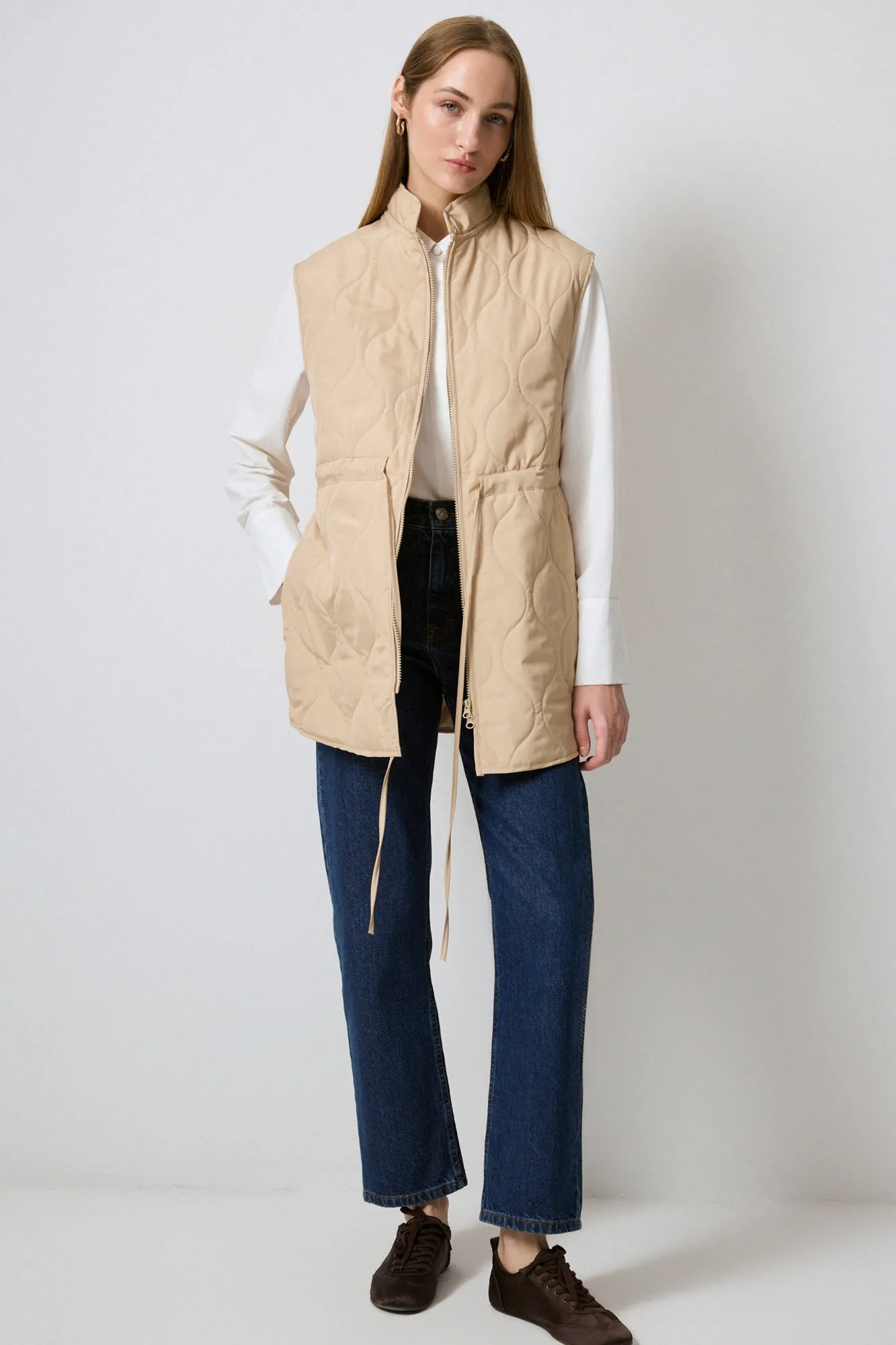 ZIPPERED QUILTED VEST